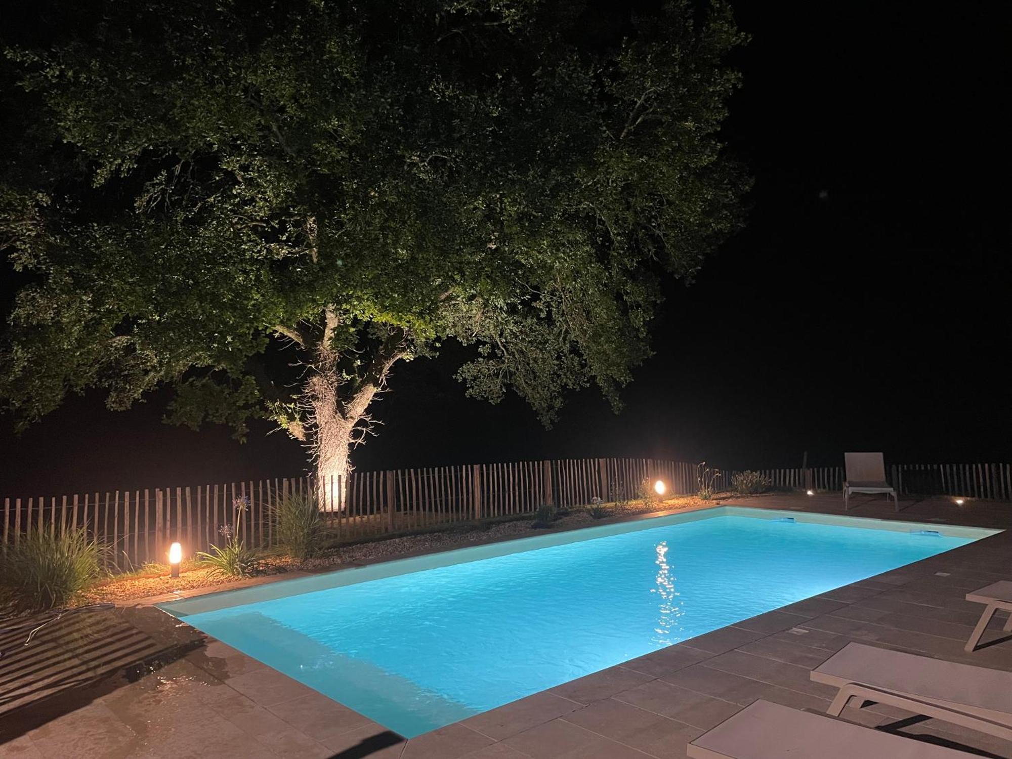 Gite Les Mareillauds - Piscine Salon Exterior photo